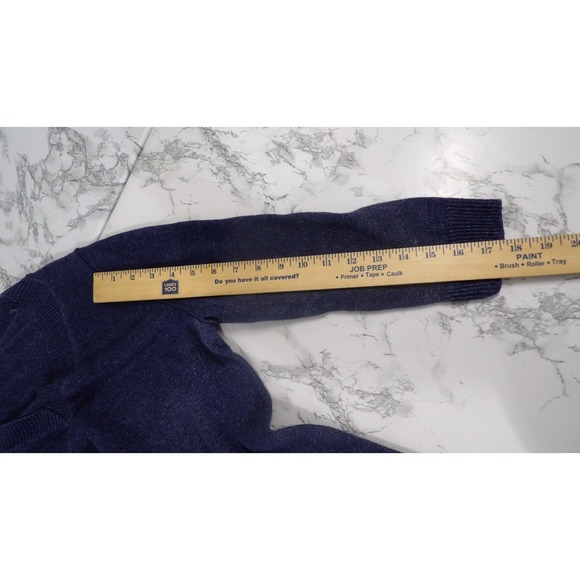 Talbots 100% Linen Popover Knit Sweater V-Neck Breathable Coastal Women's Large - Picture 8 of 11